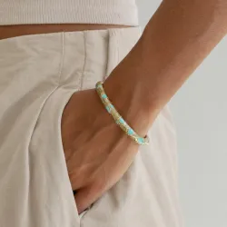 vedenkestävät vihreä bangle kullattu teräs - OCEANA