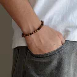 tiikerinsilmä rannekoru nylon säädettävällä nyörillä
