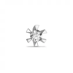 1 x 0,05 ct solitaire-nappikorvakorut 14 karaatin valkokultaa kanssa timantti 