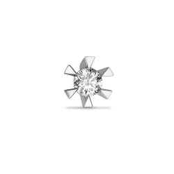 1 x 0,06 ct timantti solitaire-nappikorvakorut 14 karaatin valkokultaa kanssa timantti 