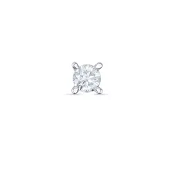 1 x 0,08 ct timantti solitaire-nappikorvakorut 14 karaatin valkokultaa kanssa timantti