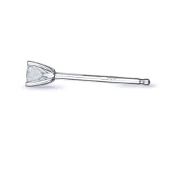 1 x 0,08 ct timantti solitaire-nappikorvakorut 14 karaatin valkokultaa kanssa timantti
