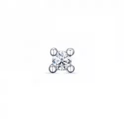 1 x 0,07 ct timantti solitaire-nappikorvakorut 14 karaatin valkokultaa kanssa timantti 
