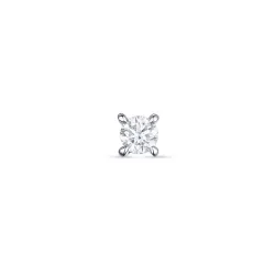 1 x 0,05 ct solitaire-nappikorvakorut 14 karaatin valkokultaa kanssa timantti