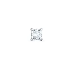 1 x 0,06 ct timantti solitaire-nappikorvakorut 14 karaatin valkokultaa kanssa timantti 
