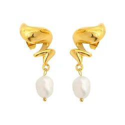 helmi korvarenkaat  kullattu teräs - OCEANA