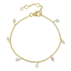 kivi rannekoru kullattua hopeaa  x   - Loom Stones