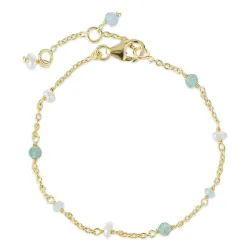 kivi rannekoru kullattua hopeaa  x 4 mm  - Loom Stones