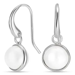 pyöreitä helmi korvarenkaat  hopea - Loom Stones