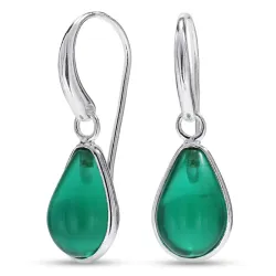 pisara aqua kristalli korvarenkaat  hopea - Loom Stones