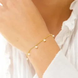 helmi rannekoru kullattua hopeaa  x   - Loom Stones