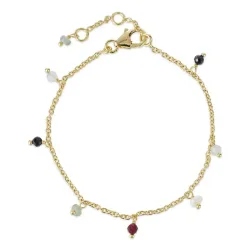 kivi rannekoru kullattua hopeaa  x   - Loom Stones