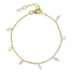 kivi rannekoru kullattua hopeaa  x   - Loom Stones