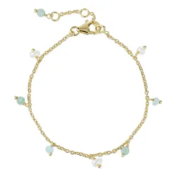 kivi rannekoru kullattua hopeaa  x   - Loom Stones