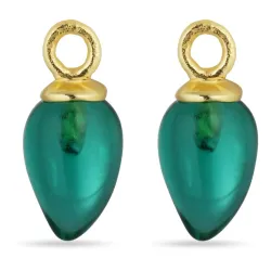 aqua kristalli riipuksia korvakoruja  kullattu hopea - Mix & Match