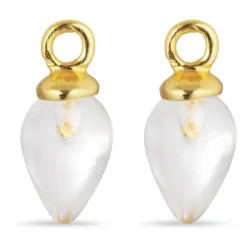 kirkas quartz riipuksia korvakoruja  kullattu hopea - Mix & Match