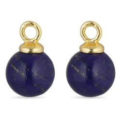8 mm Lapislatsuli riipuksia korvakoruja  kullattu hopea - Mix & Match