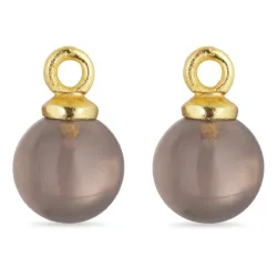 8 mm savunvärinen kvartsi riipuksia korvakoruja  kullattu hopea - Mix & Match