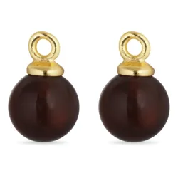 8 mm punainen kristalli riipuksia korvakoruja  kullattu hopea - Mix & Match