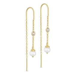 helmi ketjukorvakorut  kullattu hopea