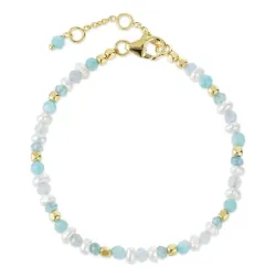 kivi rannekoru kullattua hopeaa  x   - Loom Stones