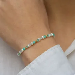 kivi rannekoru kullattua hopeaa  x   - Loom Stones