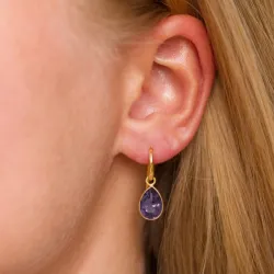 pisara lila ametisti korvarenkaat  kullattu hopea - Loom Stones