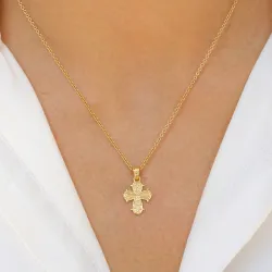 12,5 x 14,5 mm dagmarristi riipus  kullattua hopeaa - Amoré