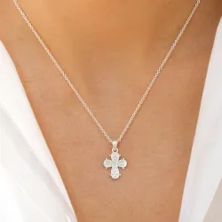 12,5 x 14,5 mm dagmarristi riipus  hopeaa - Amoré