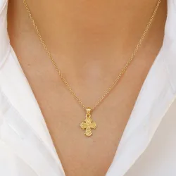 10,5 x 12,5 mm dagmarristi riipus  kullattua hopeaa - Amoré