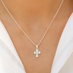 10,5 x 12,5 mm dagmarristi riipus  hopeaa - Amoré