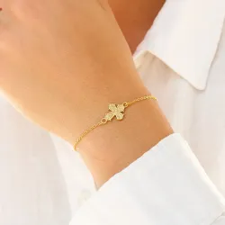 12 x 10,5 mm dagmarristi rannekoru kullattua hopeaa - Amoré