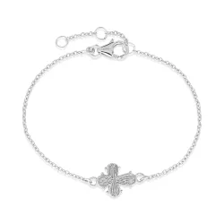 12 x 10,5 mm dagmarristi rannekoru hopeaa - Amoré