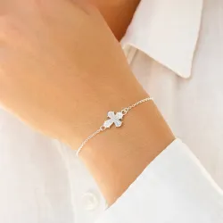 12 x 10,5 mm dagmarristi rannekoru hopeaa - Amoré