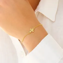 10 x 8,5 mm dagmarristi rannekoru kullattua hopeaa - Amoré