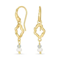 prehnite korvarenkaat  kullattu hopea - Loom Stones
