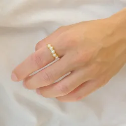 helmi sormus kullattua hopeaa