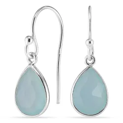 pisara onyx-kiveä korvarenkaat  hopea - Loom Stones