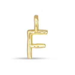 f-kirjain riipus  kullattua hopeaa - My Letter