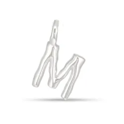 m-kirjain riipus  hopeaa - My Letter