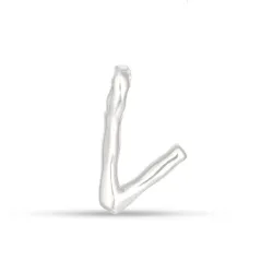 v-kirjain riipus  hopeaa - My Letter