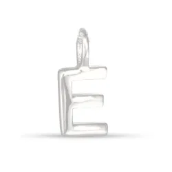 e-kirjain riipus  hopeaa - My Letter