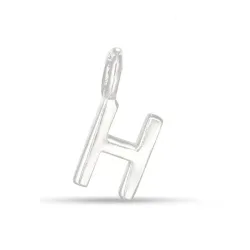 h-kirjain riipus  hopeaa - My Letter