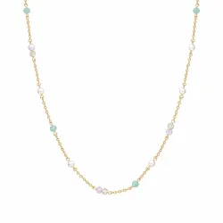 monivärinen kaulaketju kullattua hopeaa - Loom Stones