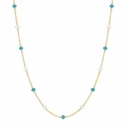 sininen kaulaketju kullattua hopeaa - Loom Stones