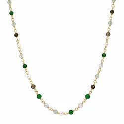 vihreä kaulaketju kullattua hopeaa - Loom Stones