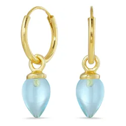 12 mm sininen kristalli rengas  kullattu hopea