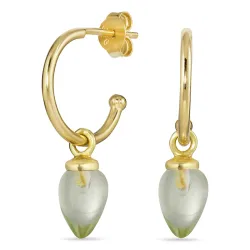 12 mm vihreä kristalli rengas  kullattu hopea