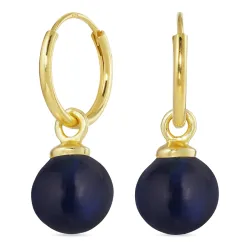 12 mm synteettinen sininen safiiri rengas  kullattu hopea