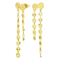 pitkät korvarenkaat  kullattu messinki - Eliné